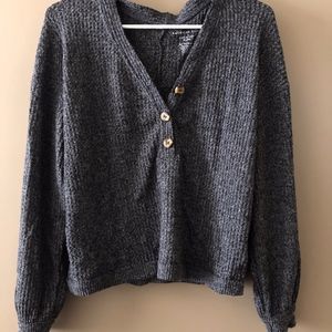 American Eagle Grey Slouchy Knit Sweater